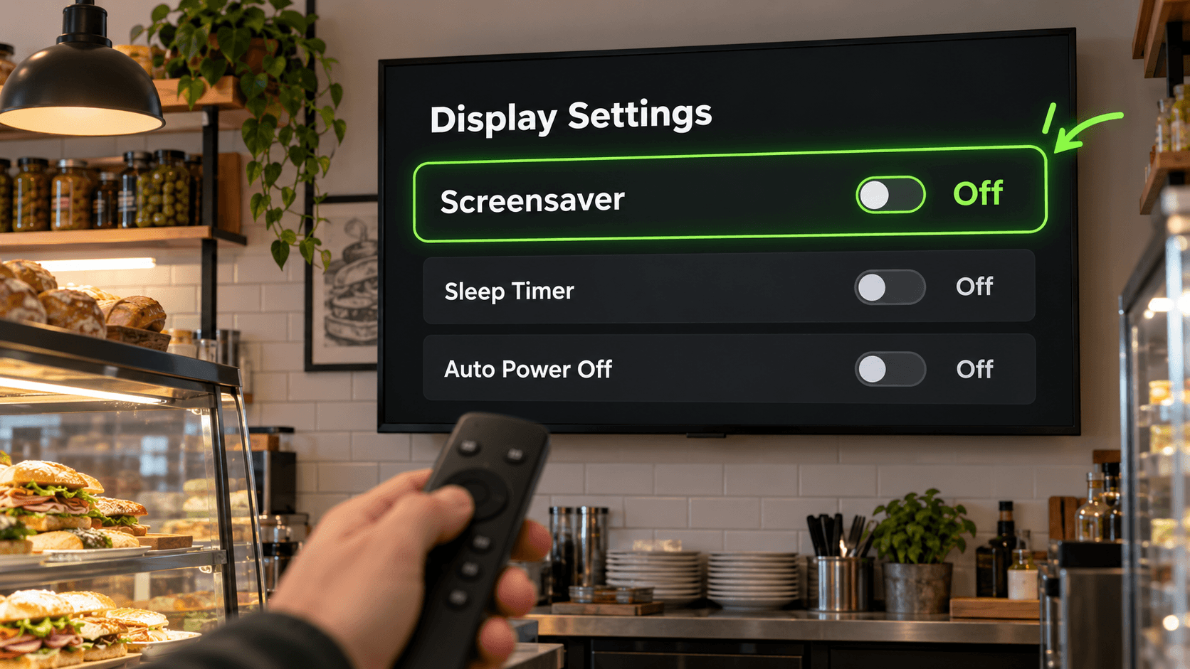 how to power off a screen saver