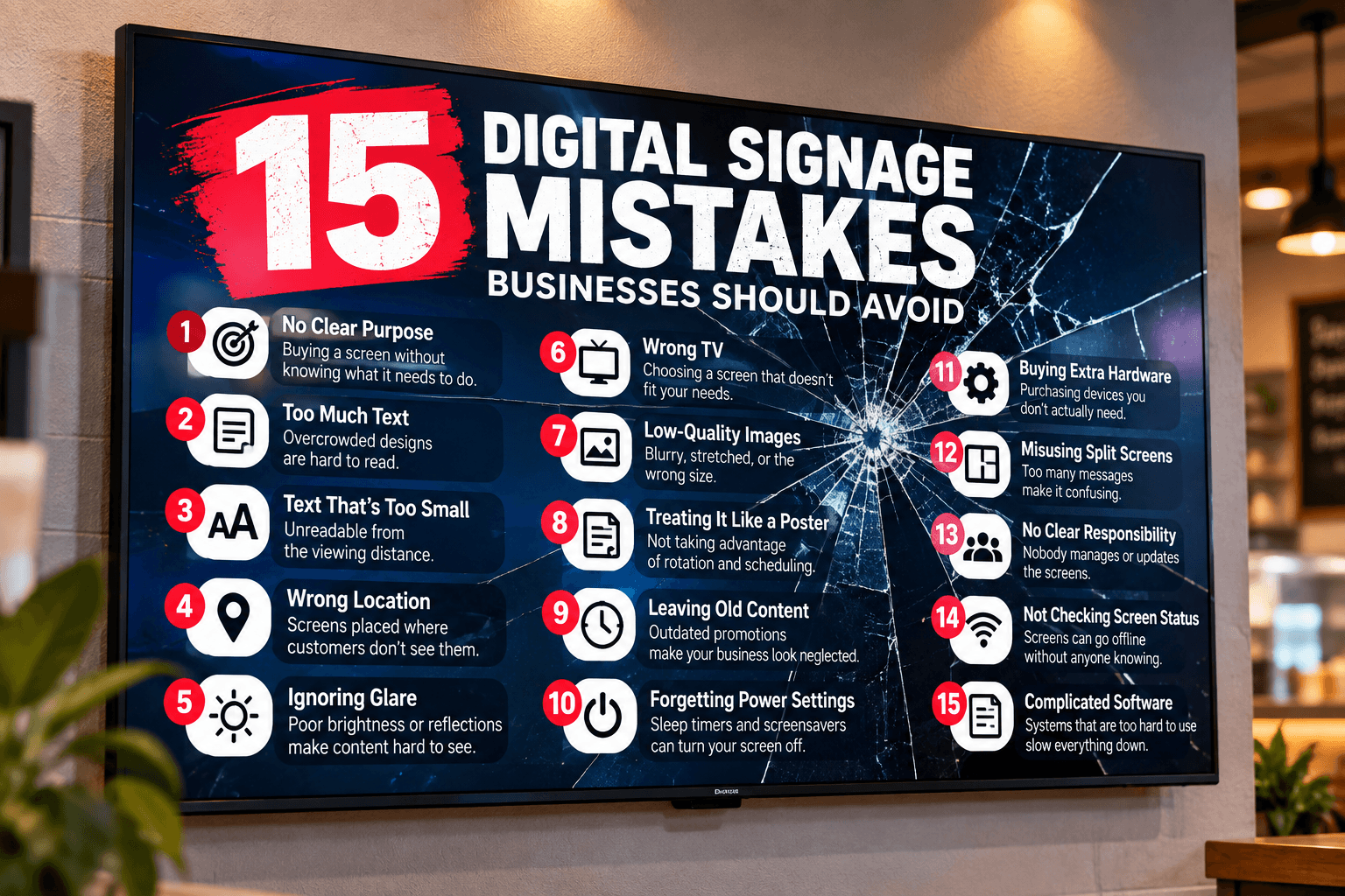 Digital Signage Mistakes: 15 Mistakes Businesses Should Avoid