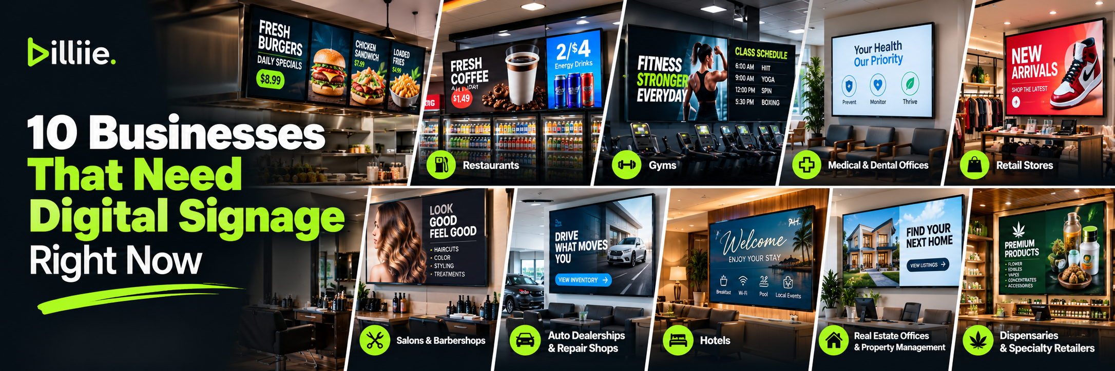 billiie digital signage for small businesses